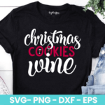 Christmas Cookies Wine SVG