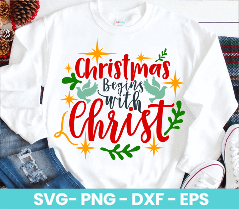 Christmas Begins with Christ SVG  SvgForCrafters  Free & Premium SVG