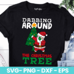 Dabbing Around the Christmas Tree SVG