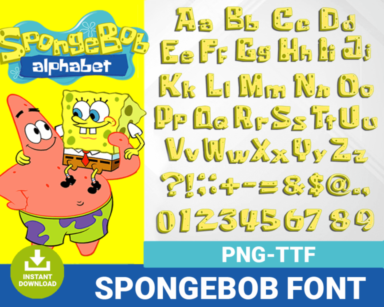 spongebob font alphabet svg amazing lovely crafting
