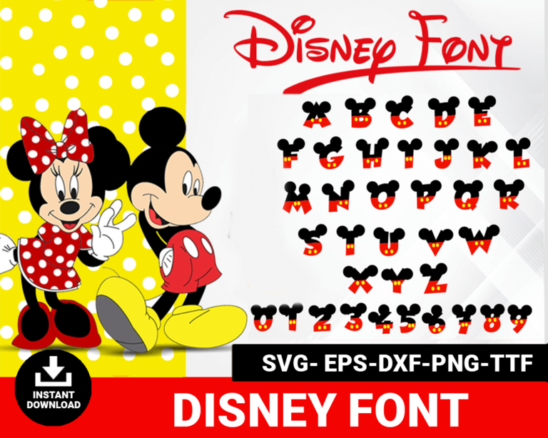 Disney font Alphabet SVG - SvgForCrafters | Free & Premium SVG Cut Files