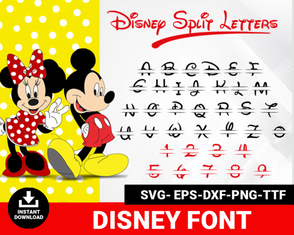 Disney font Alphabet SVG - SvgForCrafters | Free & Premium SVG Cut Files