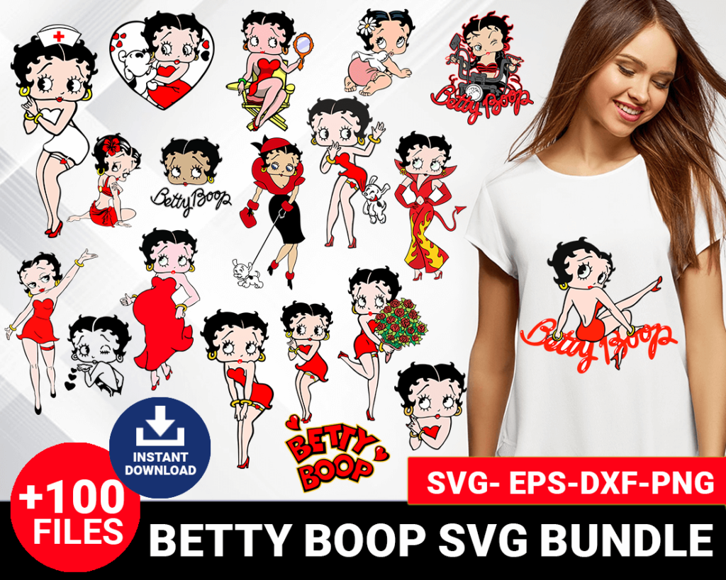 betty boop outline svg