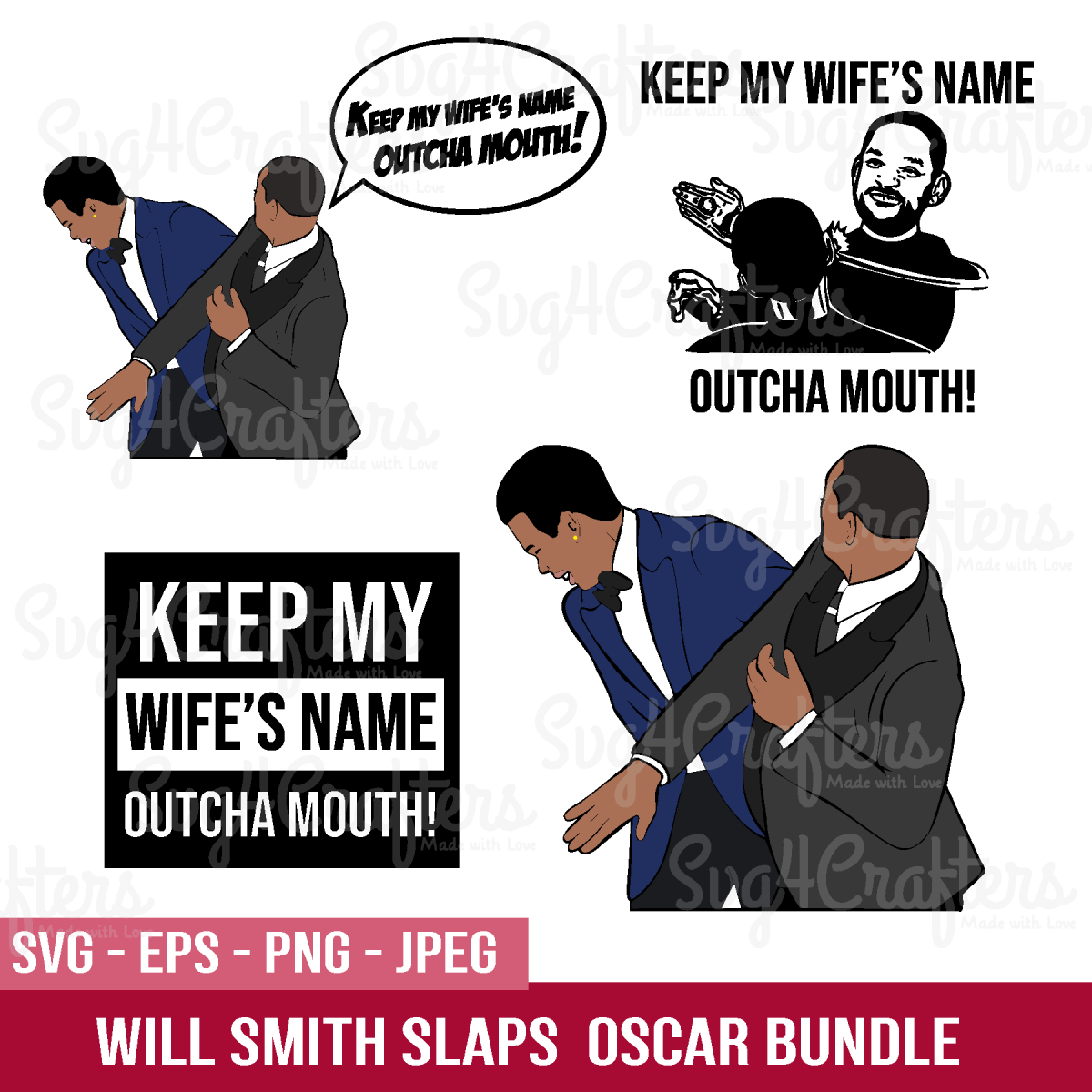 will smith slaps Oscar SVG
